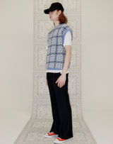 グラニースクエアオーバーサイズベスト/GRANNY SQUARE OVERSIZED VEST VERY PERI