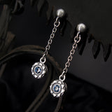サンライトD-101ブルートパーズシルバーイヤリング / SunlightD-101 Blue Topaz silver earring (4593389043830)