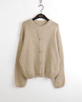 [Wool 20] Shabot Cozy Alpaca Round Knit Cardigan