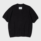 ダメージハーフスリーブカーディガン/DAMAGE HALF SLEEVE CARDIGAN (BLACK)