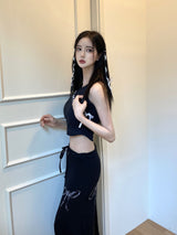 リボンアイレットスリ－ブレス/879. Ribbon eyelet sleeveless (2color)