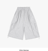 Maxi cargo wide sweat capri pants