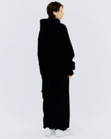 スプレーラビットフーディ/SPRAY RABBIT HOODIE-BLACK
