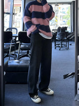 cander loosefit strip knit