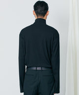 ハリスシルキータートルネックロングスリーブ / harris silky turtle neck long sleeve black