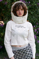 ウィッティバニーキャンピンググラフィッククロップTシャツ