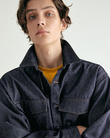 UNISEX DENIM POCKET SHIRT JACKET M - INDIGO BLUE (6636054970486)