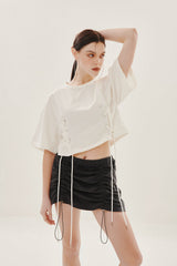 シャーリングミニスカート/SHIRRING MINI SKIRT