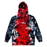 TZ TIE-TILL-DYE HOODIE - RED & BLACK (6664234958966)