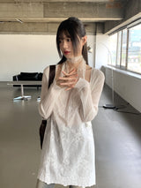 モルディサマーシースルークーリング長袖カーディガン / Moldy summer see-through cooling long-sleeved cardigan