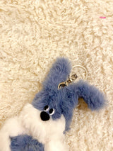 blue rabbit key ring