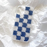 CHECKERBOARD HARD JELL CASE_BLUE