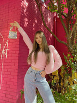 sky pink top cardigan (6676065026166)