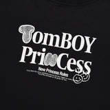 ドゥードゥルチェリートムボーイグラフィックTシャツ / DOODLE CHERRY TOMBOY GRAPHIC T-SHIRT [BLACK]