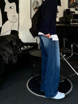 ハッシーブラシワイドデニムパンツ / HACCY BRUSH WIDE DENIM PANTS(ONE COLOR)