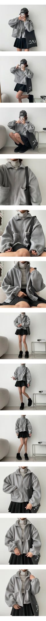 Ev Pocket Wool Zip-Up Jumper