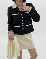 ウールツイードポイントジャケット / Wool Tweed Point Jacket (2color)