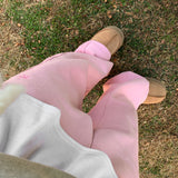 ナッピングエンブロイダリー2WAYジョガーパンツ / [Bellied made] napping embroidery two-way jogger pants