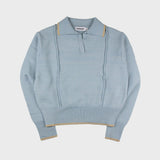 LINE OPEN COLLAR KNIT (SKY) (6675325354102)