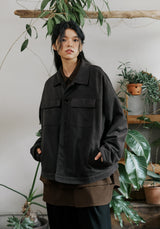 unisex suede jacket gray