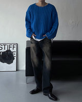 YM Raven Alpaca Wool Crop Knitwear (4 colors)