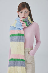 カラーストライプマフラー / Color Stripe Muffler [Yellow]