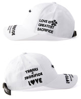 LOVE SACRIFICE ball cap_White/Black (6583127539830)