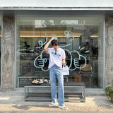 ダメージロングワイドデニム / Labo Damage Long Wide Denim (blue)