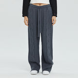 CABLE KNIT WIDE PANTS