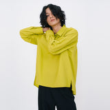 Crinkle Basic Shirts [Lime] (6592017596534)