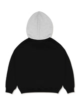 Women's Crop Maison Signature Emblem Two-Tone HeavyTerry Hoodie BlackAshGray(FCD3TS715W)