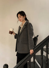 [SHOPPERMADE] クラシックウールテーラードジャケット (3color)