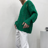 ツイストダメージニット/SK Twisted DAMAGE Knitwear (4 colors)