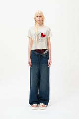ウィッティバニートムボーイスケッチTシャツ / WITTY BUNNY TOMBOY SKETCH T-SHIRT [IVORY]