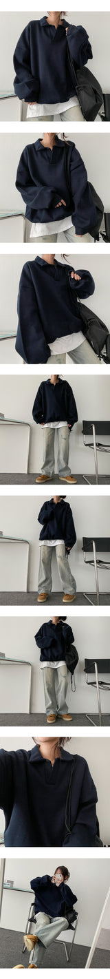 Napping turtleneck collar sweatshirt