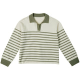 STRIPE COLLAR KNIT_OLIVE (6600102051958)