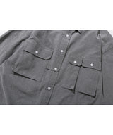オックスフォードマルチポケットシャツ/Oxford Multi Pocket Shirts (Black)