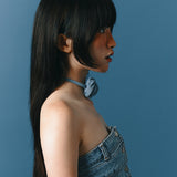 Denim Flower Chorker