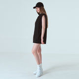 ハーフタートルネックスリーブレスT/HALF-TURTLE NECK SLEEVLESS T-BLACK