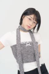 リボンニットチューブトップ