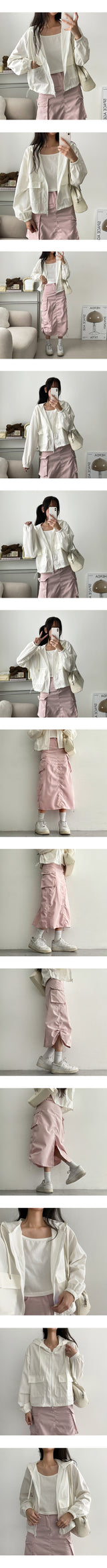 Nefside cargo string long skirt