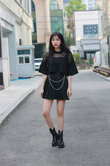 チェーンメッシュクロップTシャツ / TOP(8062) Chain Mesh Crop Tee
