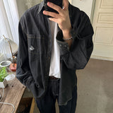 ASCLO ダメージデニムオーバーシャツ