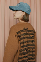 U SHEET MUSIC KNIT / CAMEL