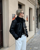 GM Trench Jack High neck Leather crop Mustang (2 colors) (Model M Fitting)