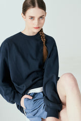 レイヤードスウェットシャツT62/Layered Sweatshirt T62 Navy