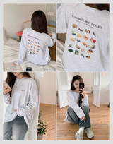 Objet Printing Overfit Long Sleeve T-shirt (3color)