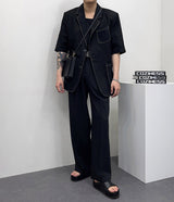 タップリネンステッチ半袖ジャケット / TAP Linen Stitch Short-Sleeved Jacket