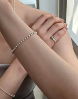 [92.5silver] bold wave baby open ring