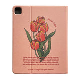 アイパッドレザーレットケース_マンゴーチューリップ / iPad Leatherette Case_Mango Tulips